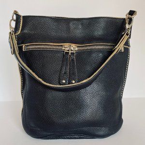 ***SOLD*** Roots Black French Parisian Bucket Bag -